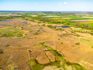 Rural landscape, fields and meadows