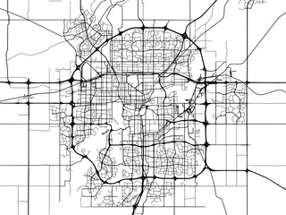 Vector road map of the city of  Edmonton Alberta in Canada on a white background.