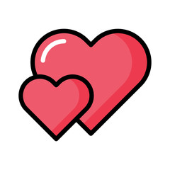Flat line heart icon.