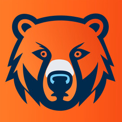 Head of Bear symbol.It's for winner concept