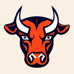 Head of Bull symbol.It's for fighter concept