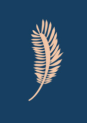 Carte postale pin beige