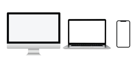 Pc mockup, laptop mockup, mobile mockup, technology mockups, isolated mockups with transparent background 