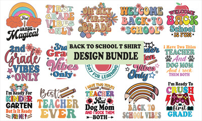 Back To School T Shirt Design Bundle