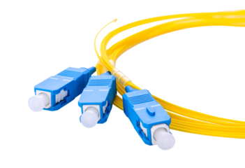 fiber optic coupler with SC connectors on transparent png