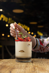 delicious dessert in the restaurant