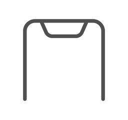 Smartphone protection related icon outline and linear symbol.