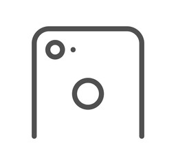 Smartphone protection related icon outline and linear symbol.