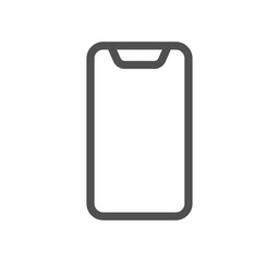 Smartphone protection related icon outline and linear symbol.