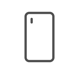 Smartphone protection related icon outline and linear symbol.