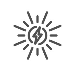 Energy related icon outline and linear symbol.