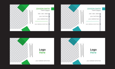 Business card Template | professional  Creative Double-Sided Modern Business Card Template Design  Identity Illustration - obrazy, fototapety, plakaty