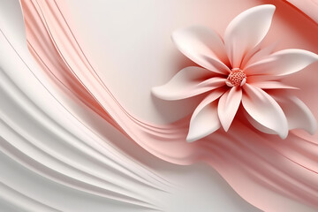 Creative abstract pastel paper craft flowers background