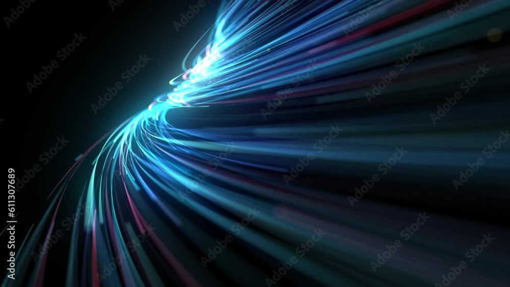 Canvas Prints dynamic electric light strokes background/ 4k animation of an abstract background of kinetic glowing