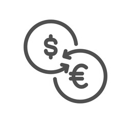 Finance related icon outline and linear symbol.