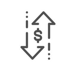 Finance related icon outline and linear symbol.