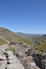 a walk along the miners trail going up Snowdon, the highest mountain in wales