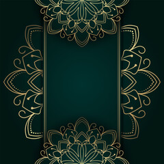 Green background with mandala ornament