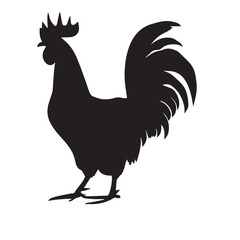 A Chicken Roaster vector Silhouette Illustration Flat Vector.
