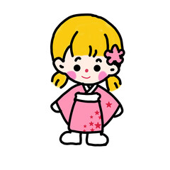  Japanese national costume kimono.