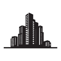 This is a Building Logo Concept Clipart Flat Illustration Silhouette.