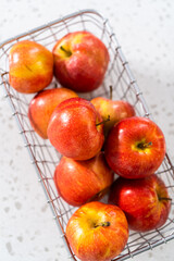 Red apples in the basket