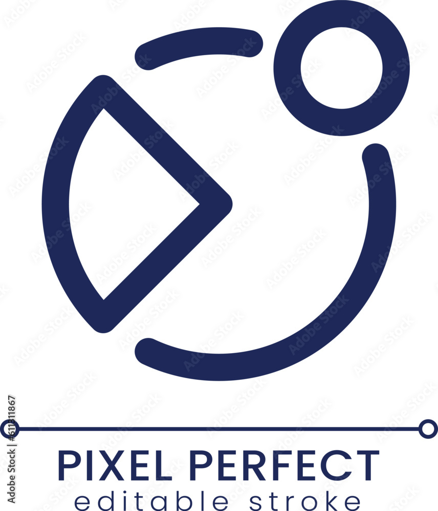 Poster notification from analytic app pixel perfect linear ui icon. business tool online. gui, ux design. o