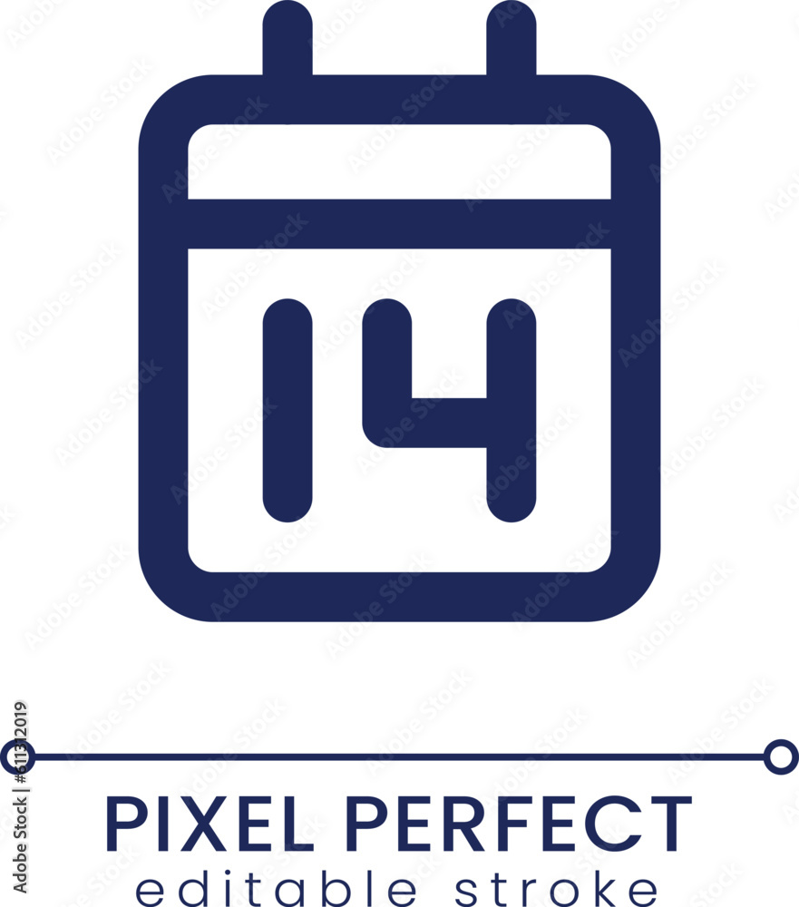 Poster calendar application pixel perfect linear ui icon. save date. schedule organization. gui, ux design.