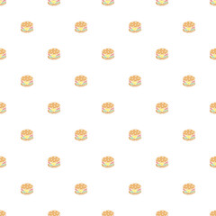 Seamless burger pattern. Drawn hamburger background. Doodle vector hamburger illustration