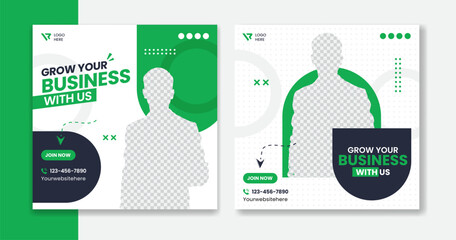 Modern Corporate Social media post template, creative Square social media website post design for business, agency, company, online courses