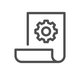 Engineering related icon outline and linear symbol.
