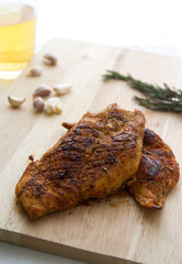 Healthy grilled chicken breast steak.