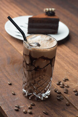 Iced coffee with drink