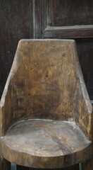antique old wooden carved asian chair