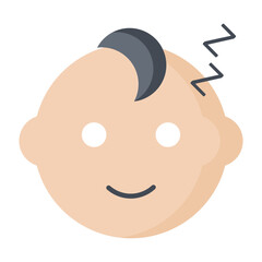 Obraz premium Sleeping Baby Flat Icon