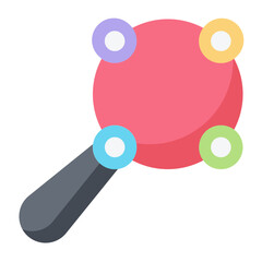 Toy Rattle Flat Icon