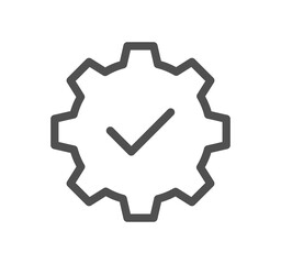 Gear related icon outline and linear symbol.	
