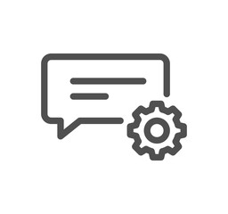Gear related icon outline and linear symbol.	
