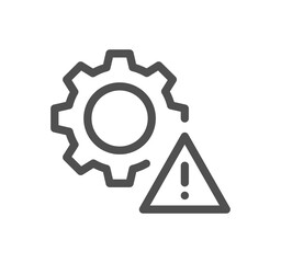 Gear related icon outline and linear symbol.	
