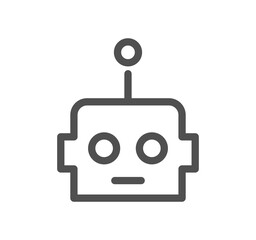 Artificial intelligence related icon outline and linear symbol.	
