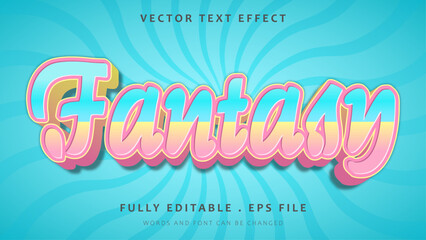 3d Gradient Colorful Fantasy Editable Text Effect Design