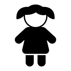Baby Girl Glyph Icon