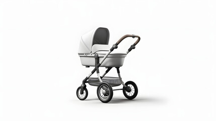 baby carriage isolated on white