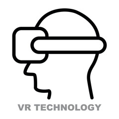 Virtual Reality outline icon.