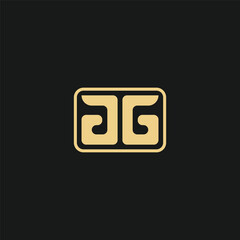 luxury monogram letter GG logo design