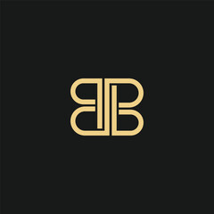 luxury monogram letter BB logo design