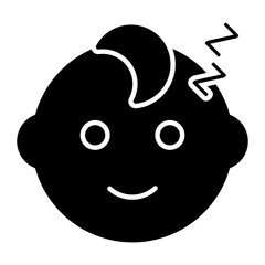 Sleeping Baby Glyph Icon