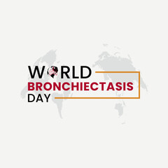 Vector world bronchiectasis day background