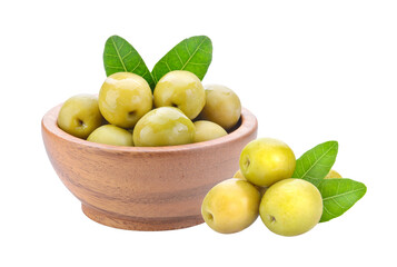 green olives in wood bowl on  transparent png