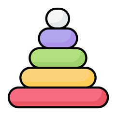 Stracking Tower Line Color Icon